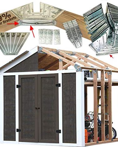 EZBUILDER 50 Structurally Stronger Truss Design Shed Builds 6in - 14in Widths Any Length Storage Garage Playhouse Easy Framing Kit 2x4 Basic Barn Roof Wood NOT Included