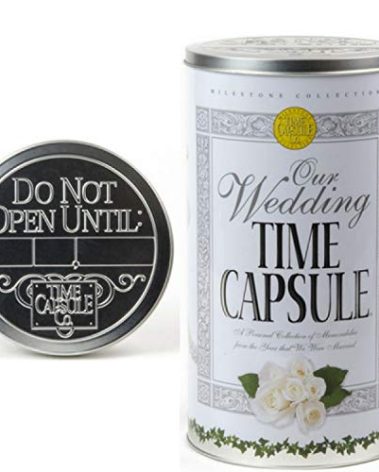 Wedding Time Capsule Personalized Keepsake Set - Bridal Shower Decorations - Wedding Gifts for Couple or Bride - Memory Storage Container Tin