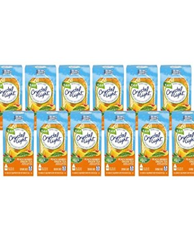 Crystal Light On The Go Peach Mango Green Tea Drink Mix, 10-Packet Box (Pack of 12)