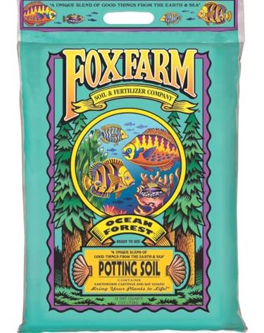 FoxFarm Ocean Forest Potting Soil, 12qt – Light, Aerated Texture, Designed for All Container Plants – pH Adjusted for Optimal Nutrient Uptake, Effectively Retains Moisture (12 Quart (1 Pack))