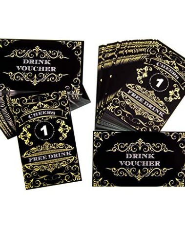 RXBC2011 100 Free Drink Tickets Coupons for a Free Drink Wedding Halloween Work Event Party Bar Pack