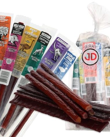 Buffalo Bob's Exotic Jerky Set- Staff Favorite 20 Piece Assortment: Alligator, Buffalo, Venison, Wild Boar, Duck, Elk - BBQ, Cajun, Peppered, Teriyaki