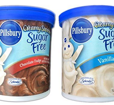 Pillsbury Creamy Supreme Sugar Free Chocolate Fudge and Vanilla Frosting Bundle (2 Items) by Pillsbury