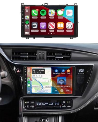 2G+64G Android 13 Radio for Toyota Corolla 2017 2018 2019 Car Stereo with Wireless Carplay Android Auto,5.0 Bluetooth,Build-in DSP EQ,9inch HD IPS Touch Screen,GPS,FM/RDS WiFi IP69K AHD Backup Camera