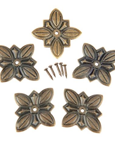 dophee 50Pcs 1.18''x1.06'' Vintage Upholstery Nails Jewelry Box Sofa Furniture Door DIY Decorative Tack Stud
