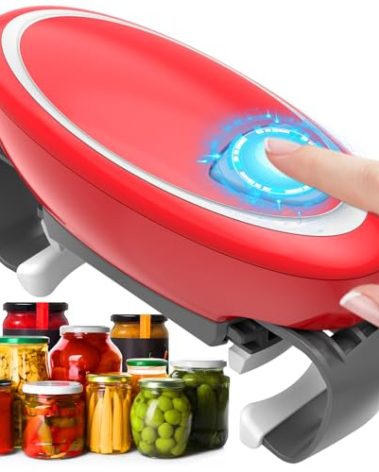 Electric Jar Opener for Weak Hands, Automatic Jar Opener for Seniors with Arthritis, Strong Tough & Easy One Touch Bottle Opener for Arthritic Hands