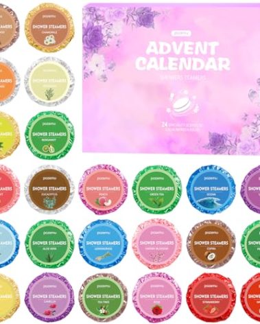 pozemu 24 Pack Advent Calendar 2025 Shower Steamers Aromatherapy for Women Men Christmas Countdown Calendar