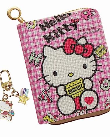 Small Wallet for Women and Girl, Short PU Leather Zipper Cute Coin Purse, 2Pce