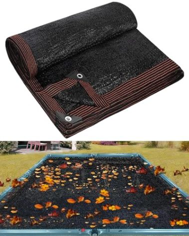16 x 26FT Pool Leaf Net Cover- Leaf Netting for Inground and Above Ground Rectangle Swimming Pools Fine Mesh Pool Screen Cover,Winter Above Ground Pool Screen Cover, Catching Leaves, Sunshade