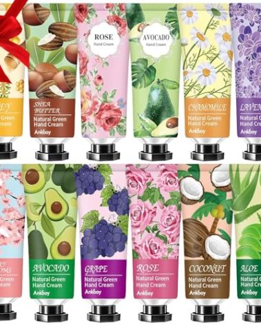 ANKOOY 12 Pack Hand Cream for Dry Cracked Hands,Stocking Stuffers for Women,Teengirls,Christmas Small Gifts, Natural Hand Lotion Travel Size,Bridesmaid Gifts;Teacher Appreciation Gifts