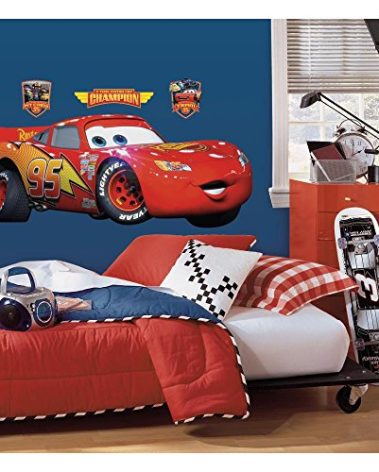 RoomMates Disney Pixar Cars Lightning McQueen Peel and Stick Wall Decals , RMK1518GM