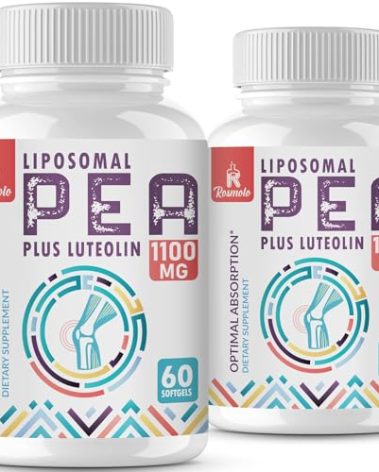 Liposomal Palmitoylethanolamide 1000 mg + Luteolin 100 mg, Micronized Pea 99% Highly Purified - Enhanced Absorption and Bioavailability, 120 Softgels
