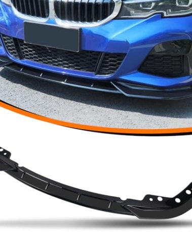 Front Bumper Lip Splitter Custom Fit for 2019-2022 BMW G20 G28 M Sport 3 Series Sedan 330i 330e M340i Front Chin Spoiler Lower Lip,Glossy Black