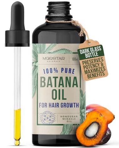 Morstar Batana Oil for Hair Growth - Dr Sebi Batana Hair Growth Oil from Honduras – 100% Pure, Natural & Cold-Pressed for Thicker, Longer Hair, Deep Hydration & Frizz Control 3.4oz