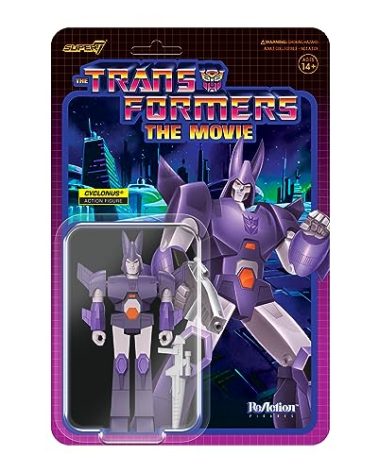 Super7 Transformers Cyclonus - 4" Transformers Action Figure with Accessory Classic Cartoon Collectibles and Retro Toys