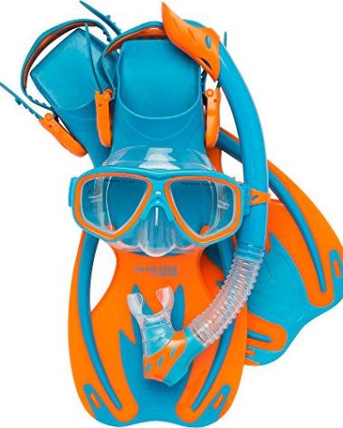 Cressi Rocks Kids Set, Blue/Orange, L/XL