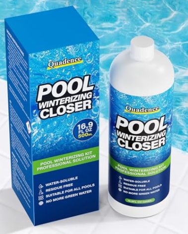 Quadence Pool Closing Kit for Above Ground, 3 in 1 Pool Winterizing Kit for Above Ground, Inground & Saltwater Pools, Winter Guard Pool Winterizer, Long Lasting Swim Pool Closer Up to 30,000 Gallon