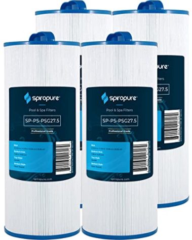 SpiroPure Replacement for Pleatco PSG27.5 PSG27.5-XP4 Saratoga Spas 4902-068 74452 Unicel C-4327 Hot Tub Spa Pool Replacement Cartridge (Pack of 4)