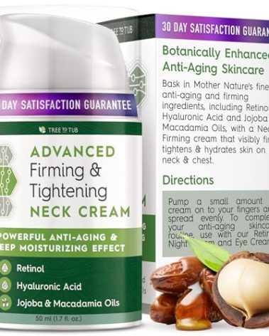 Tree to Tub Neck Firming Cream - Advanced Firming Neck Cream w/Hyaluronic Acid Retinol, Neck and Chest Firming Cream for Women Men, Moisturize & Elasticity Boost, Reduces The Appearance of Wrinkles