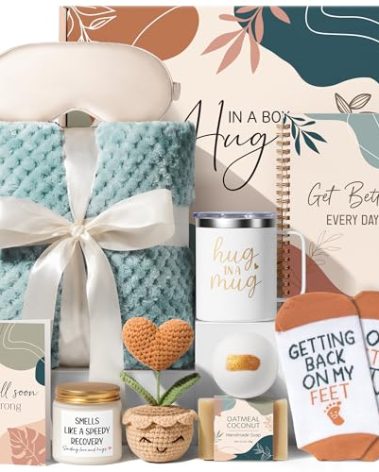 Get Well Gifts for Women After Surgery Recovery, Get Well Soon Gift Baskets for Women Chemo Care Package, Thinking of You Cancer Care Gifts for Sick Friends, Feel Better Encouragement Comfort Gift Box