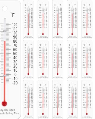 Maitys 20 Pcs Science Thermometers Mercury Free Student School Supplies Boiling Point Thermometers for Classroom Teaching Tools (White)