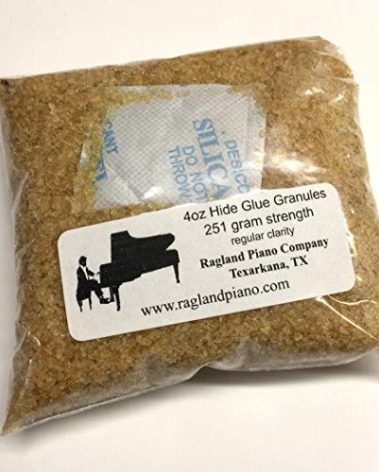Ragland Piano 4oz Hide Glue Granules/Crystals, 251 Gram Strength, Regular Clarity