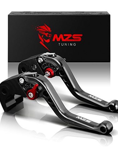 MZS Black Motorcycle Brake Clutch Levers Short Adjustable CNC Compatible with Z900 17-24 / Z650 Z650RS EX650 ER6F 17-25 / Vulcan S 650 15-25 / KLE650 KLE 650 15-24 / KLZ1000 KLZ 1000 15-19