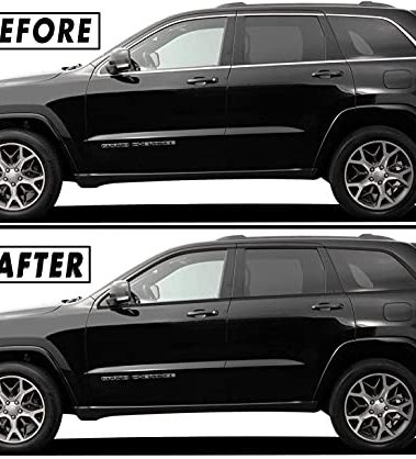 SlickMod Chrome Delete Blackout Vinyl Overlay for 2011-2021 Jeep Grand Cherokee Window Trim (Gloss Black)