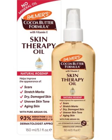 Palmer's Cocoa Butter Formula Skin Therapy Moisturizing Body Oil with Vitamin E, Rosehip Fragrance, 5.1 Ounces