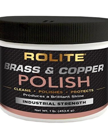 Rolite RBCP1# Brass and Copper Polish, 1 lb, Instant Tarnish Remover, Metal Cleaner and Brightener for Antiques, Cookware, Jewelry, Marine, and Automotive Use, Polishing Solution