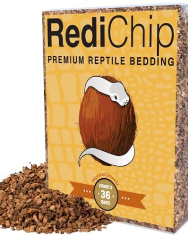RediChip Reptile Bedding Loose Medium Coconut Chip 36 Quart Coco Husk Substrate Mulch for Snake Habitat, Ball Python Terrarium, Turtle Tanks, Tortoise Enclosure