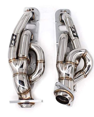 Exhaust Headers 1-5/8 x 2-1/2 in. 304 Stainless Steel Polished Finish for 2009-2017 RAM 1500 Pickup Truck 5.7L Hemi V8