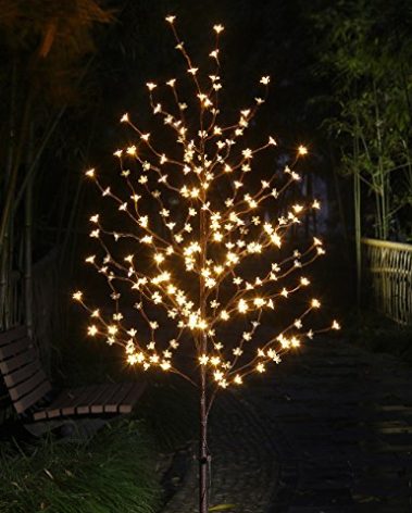 Lightshare 6.5FT 208 LED Cherry Blossom Tree, Lighted Artificial Tree for Decoration Inside and Outside, Home Patio Wedding Festival Christmas Decor