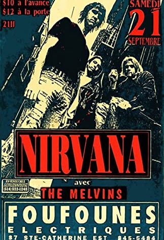 BUY ART FOR LESS Officially Licensed Nirvana French Promo Art Poster - 24 x 36 Inch - Decorative Print - Poster Paper - Ready to Frame