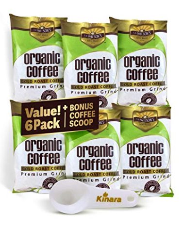 SA Wilson’s Coffee Enema – Organic Enema Coffee – Mold-Free & USDA Organic – High Caffeine for Liver Detox, Colon Cleanse, Digestion & Energy – & Detox Support with Scoop 6-Pack