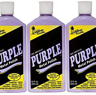 CALIFORNIA CUSTOM Products – The Original Purple Metal Polish, No Silicone, Body Shop Safe, Great for Aluminum, Brass, Copper, Chrome, Silver, Stainless and Gold, Made in The USA (3)