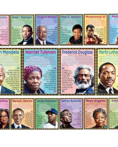 Adduster 16 Black History Posters - Black Juneteenth Posters 13.4 * 10.2 inch Black History Classroom Wall Decor June 19th Freedom Bulletin Board Decor