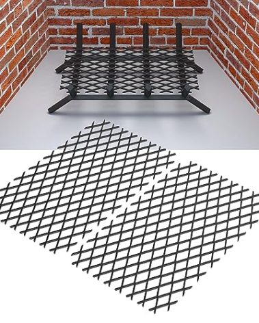 Flamorrow Ember Retainer for Fireplace Grates 16 x 10 inch, Metal Fireplace Grate Ember Retainer Mesh, Keep Burning Embers from Falling, Fire Place Accessories for Fire Pits, Camping, 2 Pack