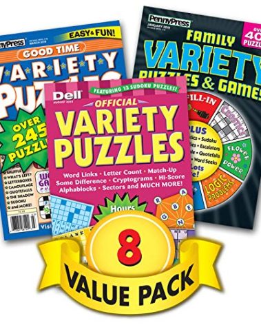 Family Variety Puzzles & Games for Adults & Seniors – 8 Pack
