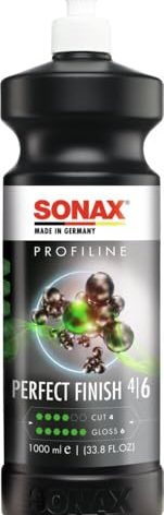 SONAX PROFILINE Perfectfinish (1 Litre) - High Gloss Polish for Slightly Scratched or Pre-Polished Paintwork. Produces Hologram-Free Finishes | Item No. 02243000