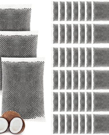 Weewooday 50 Pcs Activated Charcoal Distiller Water Filters, Coconut Shell Replacement Activated Carbon Filter Sachets Compatible with Megahome and Other Countertop Distillers
