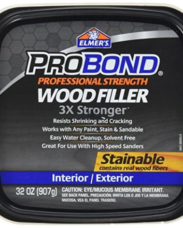 Elmers ProBond Professional Strength All Purpose Wood Filler, 32 Ounce Tub, Interior/Exterior Stainable (Pack of 1)