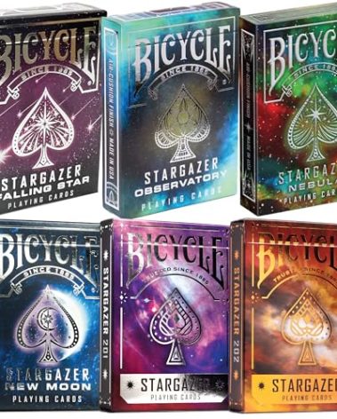 Bicycle Playing Cards, Stargazer Series 6-Deck Collector's Bundle | New Moon, Observatory, Nebula, Falling Star Stargazers 201 & Stargazer 202 Playing Cards