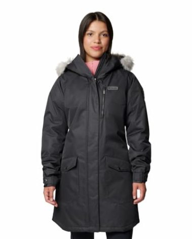 Columbia Women's Suttle Mountain Long Insulated Jacket, Black, XX-Large