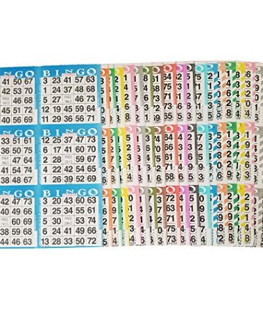 American Games Bingo Paper Game Cards – 6 Card – 20 Bingo Sheets – 50 Books – 20 Colors, Made in USA