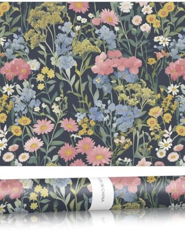 Gersoniel 10 Sheets Drawer Liners for Dresser Scented Drawer Liners Non Adhesive Scented Paper for Fragrant Home Shelf Closet(Lavender,Retro Flowers)