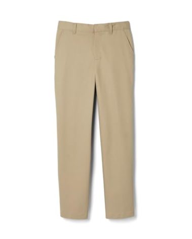 French Toast Boys' Adjustable Waist Relaxed Fit Pant (Standard & Husky), Khaki Beige, 6 Slim