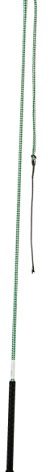 Weaver Equine 50" Stock Whip Horse Training Whip With Comfort Grip Rubber Handle, Horse Control, Show Ring Competition Accessory, Green/White