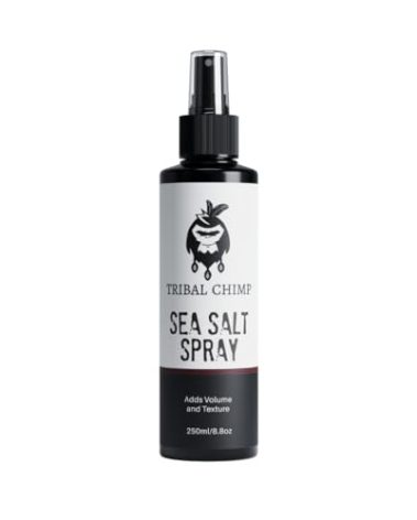 Tribal Chimp Sea Salt Spray for Men 250ml – Sea Salt Hair Spray for Volumizing, Thickening & Texturizing Hair of All Types – Strong Extra Hold, Natural, Non-Toxic & Alcohol Free Hairspray