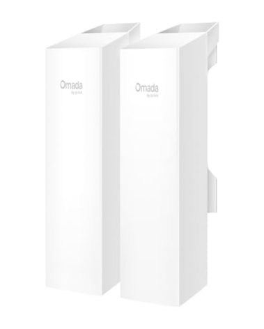 TP-Link Omada Point to Point Wireless Bridge Outdoor - 5GHz, 867Mbps, PtP&PtMP, 1km Range, 3 Gigabit Ports, PoE or DC Powered, IP65 Weatherproof, Preconfigured, Plug&Play(EAP211-Bridge KIT)